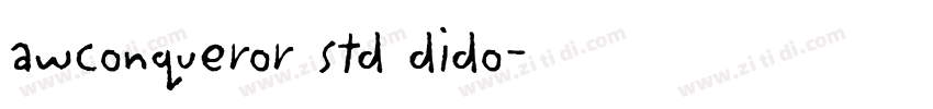 awconqueror std dido字体转换